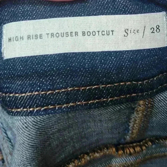 Pilcro and the Letterpress Anthropologie High Rise Trouser Bootcut Jeans Size 28 - Picture 15 of 16